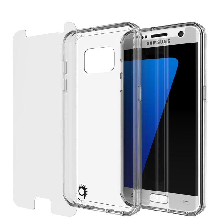 S7 Case Punkcase® LUCID 2.0 Clear Series w/ PUNK SHIELD Glass Screen Protector | Ultra Fit (Color in image: black)