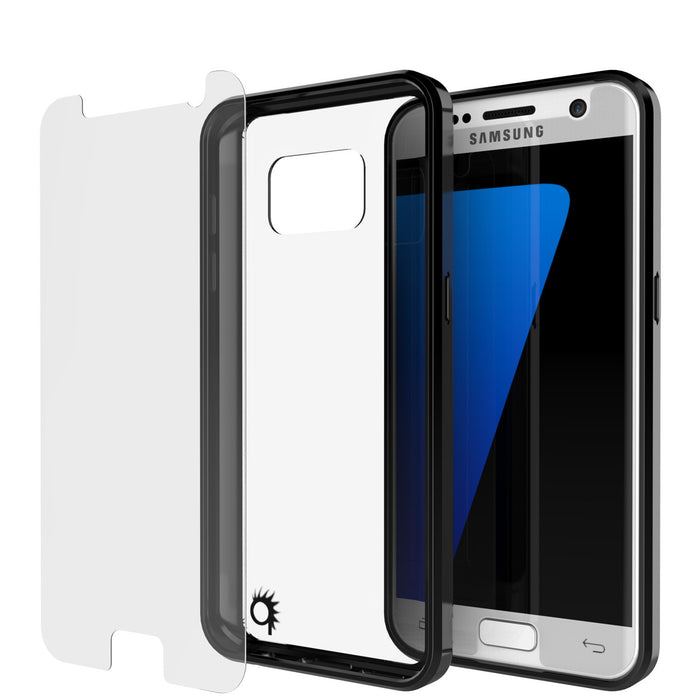 S7 Case Punkcase® LUCID 2.0 Black Series w/ PUNK SHIELD Glass Screen Protector | Ultra Fit (Color in image: clear)