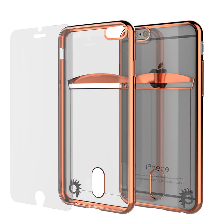 iPhone 6s+ Plus/6+ Plus Case, PUNKCASE® LUCID Rose Gold Series | Card Slot | SHIELD Screen Protector (Color in image: Gold)