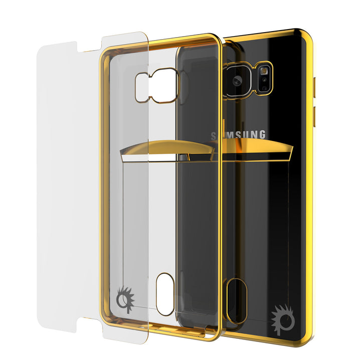 Galaxy Note 5 Case, PUNKCASE® LUCID Gold Series | Card Slot | SHIELD Screen Protector | Ultra fit (Color in image: Gold)