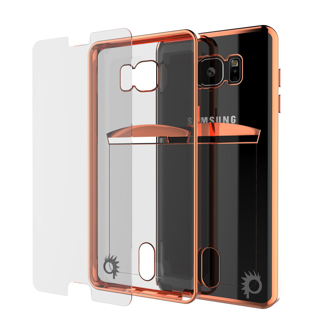 Galaxy Note 5 Case, PUNKCASE® LUCID Rose Gold Series | Card Slot | SHIELD Screen Protector (Color in image: Rose Gold)