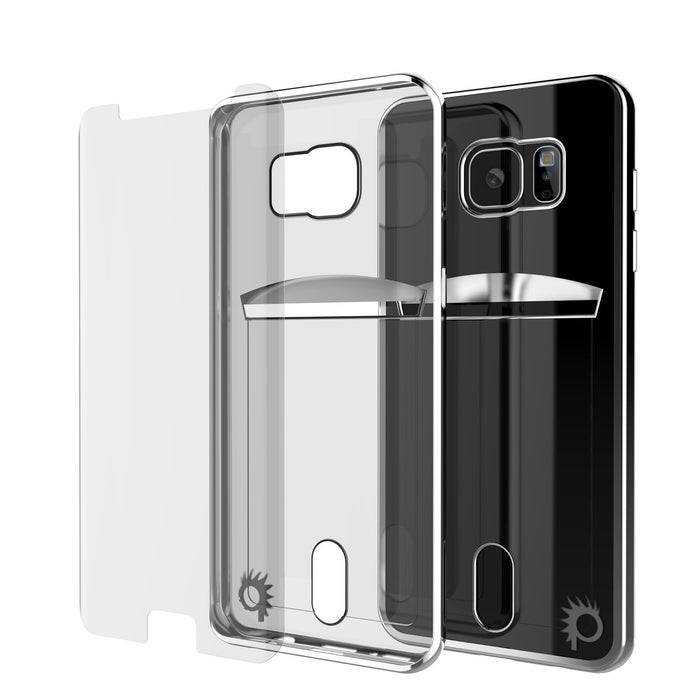 Galaxy S6 EDGE+ Plus Case, PUNKCASE® LUCID Silver Series | Card Slot | SHIELD Screen Protector (Color in image: Gold)