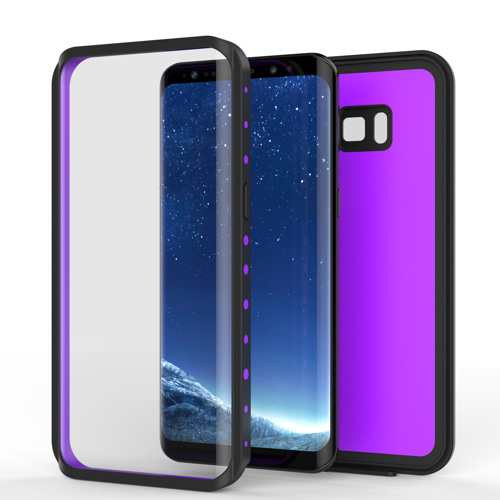 Galaxy S8 Plus Waterproof Case PunkCase StudStar Purple Thin 6.6ft Underwater IP68 Shock/Snow Proof (Color in image: white)