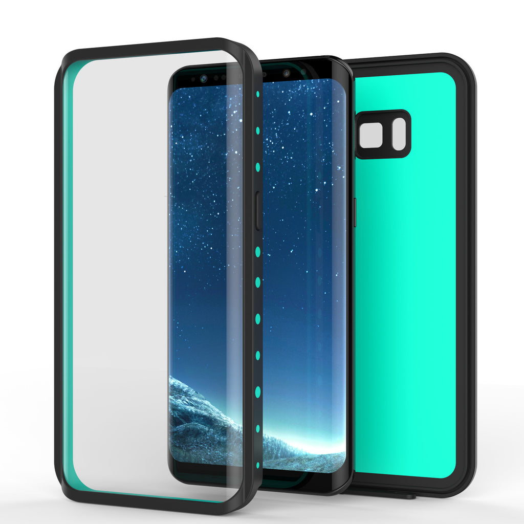 Galaxy S8 Waterproof Case PunkCase StudStar Teal Thin 6.6ft Underwater IP68 Shock/Snow Proof (Color in image: white)