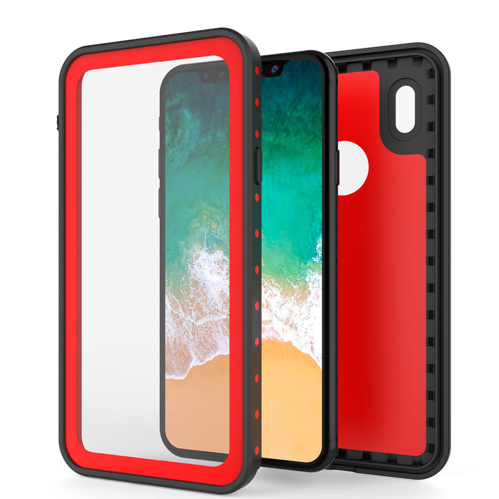 iPhone X Waterproof IP68 Case, Punkcase [Red] [StudStar Series] [Slim Fit] [Dirtproof] (Color in image: light green)