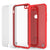 iPhone 8 Case [MASK Series] [RED] Full Body Hybrid Dual Layer TPU Cover W/ protective Tempered Glass Screen Protector (Color in image: white)