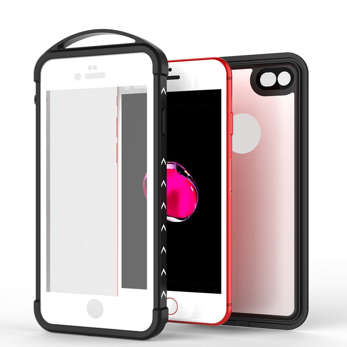 iPhone 8 Waterproof Case, Punkcase ALPINE Series, White | Heavy Duty Armor Cover (Color in image: black)