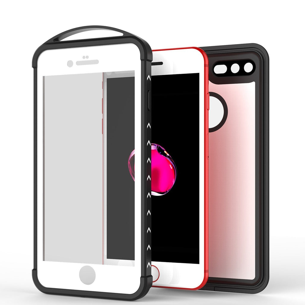 iPhone 8+ Plus Waterproof Case, Punkcase ALPINE Series, CLEAR | Heavy Duty Armor Cover (Color in image: black)