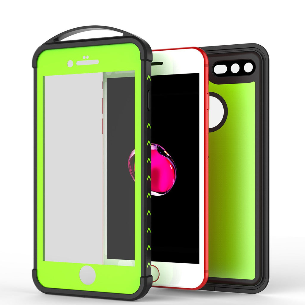 iPhone 7+ Plus Waterproof Case, Punkcase ALPINE Series, Light Green | Heavy Duty Armor Cover (Color in image: black)