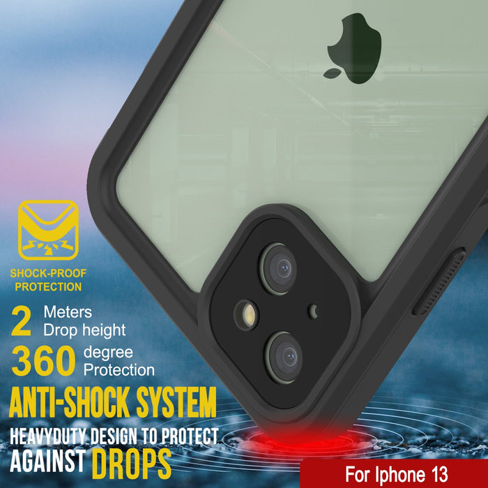 iPhone 13  Waterproof Case, Punkcase [Extreme Series] Armor Cover W/ Built In Screen Protector [Teal] (Color in image: Light Green)