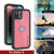 iPhone 14 Waterproof IP68 Case, Punkcase [Pink] [StudStar Series] [Slim Fit] [Dirtproof]