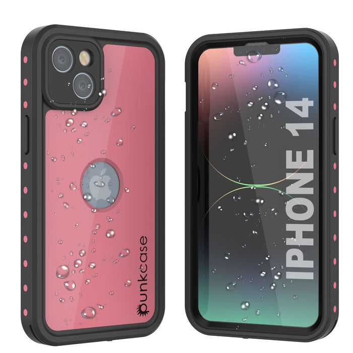 iPhone 14 Waterproof IP68 Case, Punkcase [Pink] [StudStar Series] [Slim Fit] [Dirtproof]