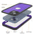 iPhone 14 Waterproof IP68 Case, Punkcase [Purple] [StudStar Series] [Slim Fit] [Dirtproof]