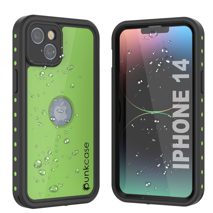 iPhone 14 Waterproof IP68 Case, Punkcase [Light green] [StudStar Series] [Slim Fit] [Dirtproof]