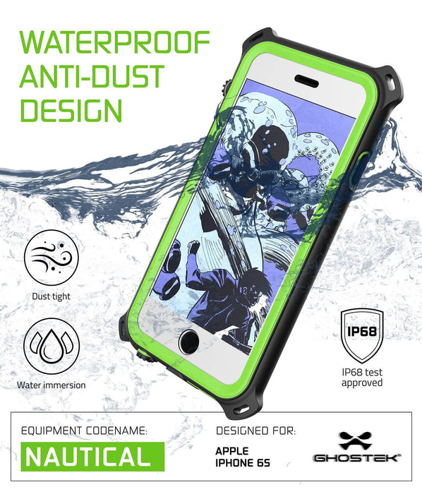 iPhone 6S/6 Waterproof Case, Ghostek® Nautical Green Series| Underwater | Aluminum Frame | Ultra Fit (Color in image: Purple)