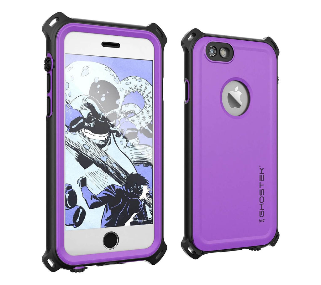 iPhone 6S/6 Waterproof Case, Ghostek® Nautical Purple Series| Underwater | Aluminum Frame (Color in image: Purple)