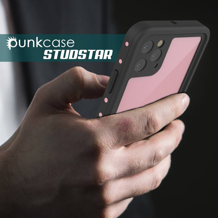 iPhone 11 Pro Waterproof IP68 Case, Punkcase [Pink] [StudStar Series] [Slim Fit] [Dirtproof] (Color in image: light blue)