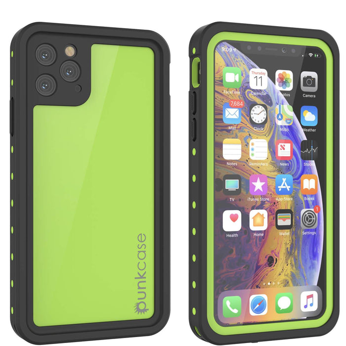 iPhone 11 Pro Waterproof IP68 Case, Punkcase [Light green] [StudStar Series] [Slim Fit] [Dirtproof] (Color in image: light green)