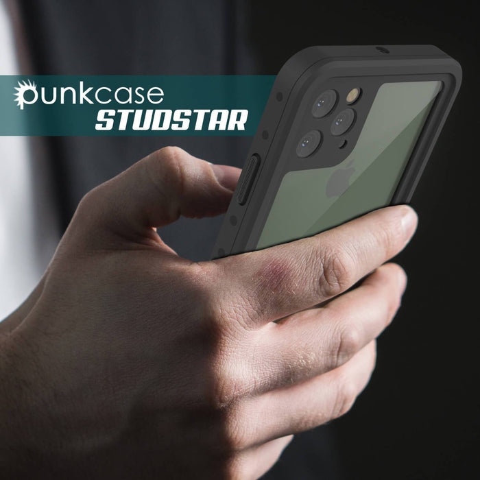 iPhone 11 Pro Waterproof IP68 Case, Punkcase [Clear] [StudStar Series] [Slim Fit] [Dirtproof] (Color in image: light green)
