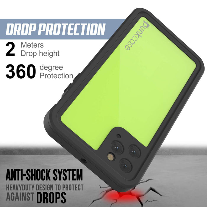 iPhone 11 Pro Max Waterproof IP68 Case, Punkcase [Light green] [StudStar Series] [Slim Fit] [Dirtproof] (Color in image: pink)