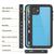 iPhone 11 Waterproof IP68 Case, Punkcase [Light blue] [StudStar Series] [Slim Fit] [Dirtproof] (Color in image: white)