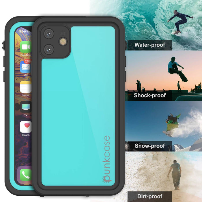 iPhone 11 Waterproof IP68 Case, Punkcase [Teal] [StudStar Series] [Slim Fit] (Color in image: purple)