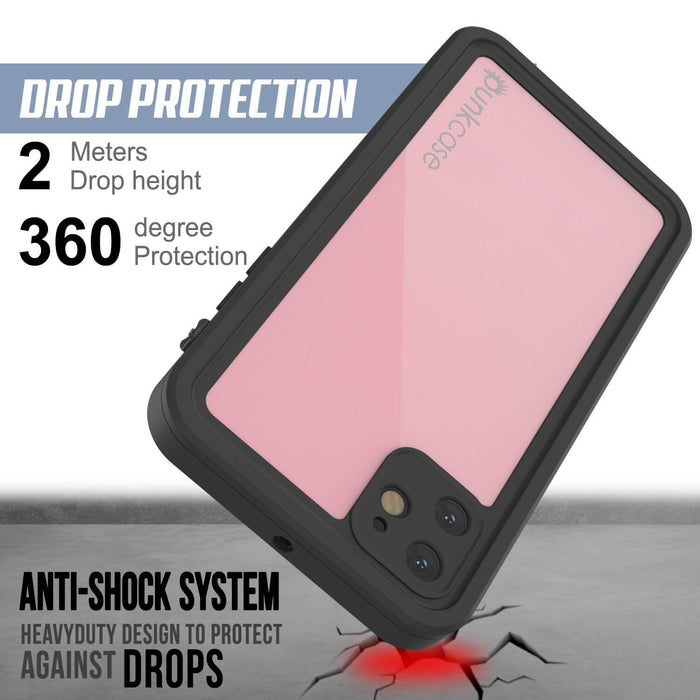 iPhone 11 Waterproof IP68 Case, Punkcase [Pink] [StudStar Series] [Slim Fit] [Dirtproof] (Color in image: light blue)