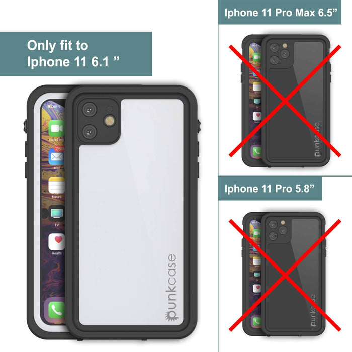 iPhone 11 Waterproof IP68 Case, Punkcase [White] [StudStar Series] [Slim Fit] [Dirtproof] (Color in image: teal)