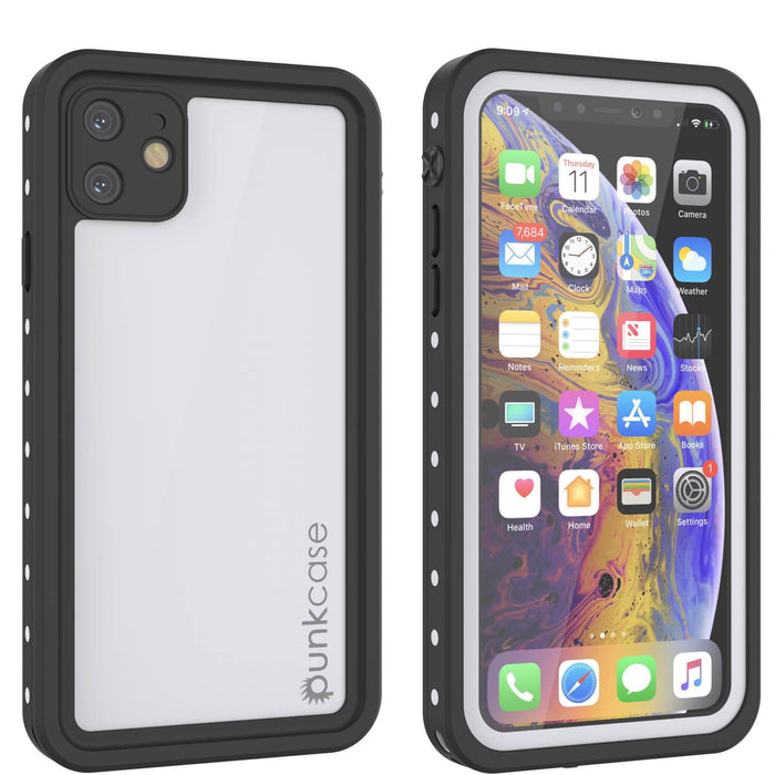iPhone 11 Waterproof IP68 Case, Punkcase [White] [StudStar Series] [Slim Fit] [Dirtproof] (Color in image: white)