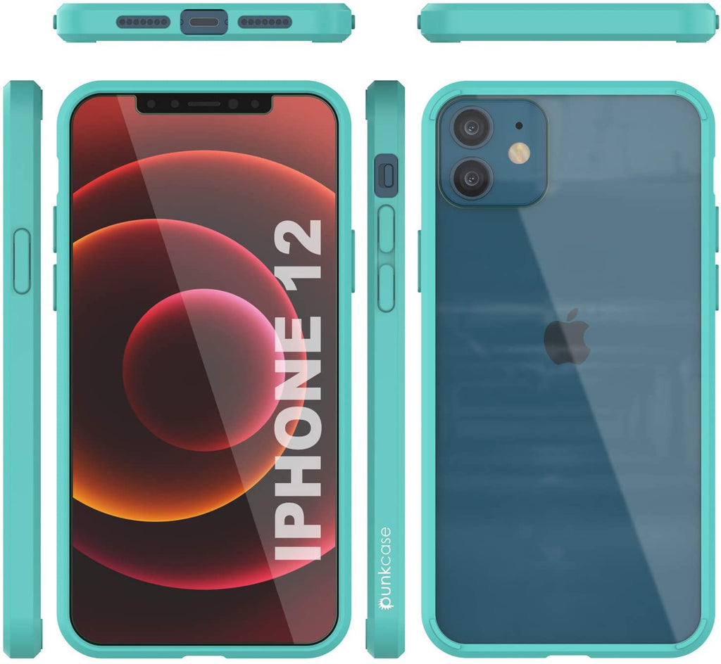 iPhone 12 Case Punkcase® LUCID 2.0 Teal Series w/ PUNK SHIELD Screen Protector | Ultra Fit (Color in image: light blue)
