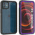 iPhone 12  Waterproof Case, Punkcase [Extreme Series] Armor Cover W/ Built In Screen Protector [Purple] (Color in image: Red)