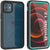 iPhone 12  Waterproof Case, Punkcase [Extreme Series] Armor Cover W/ Built In Screen Protector [Teal] (Color in image: Red)