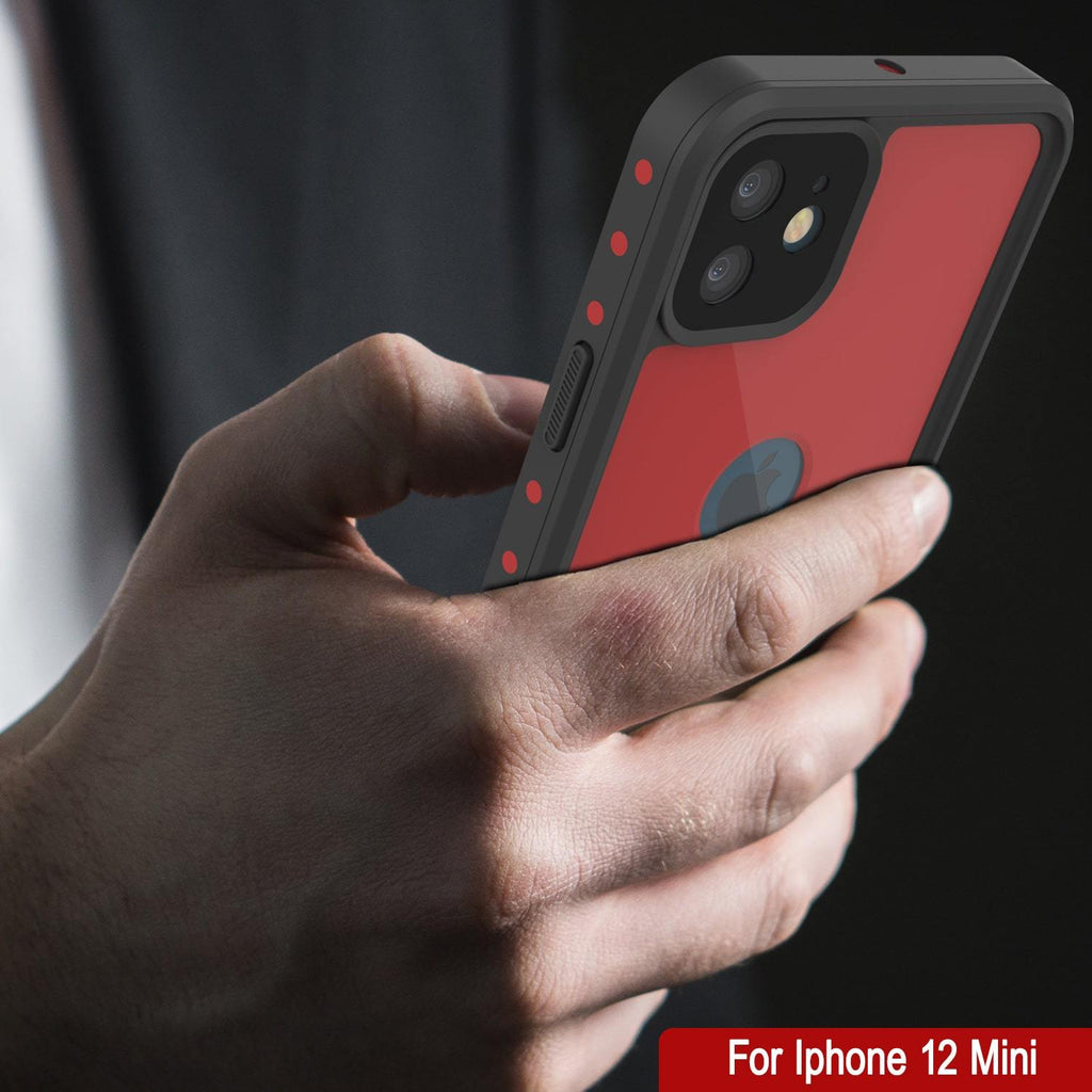 iPhone 12 Mini Waterproof IP68 Case, Punkcase [Red] [StudStar Series] [Slim Fit] (Color in image: Light Green)