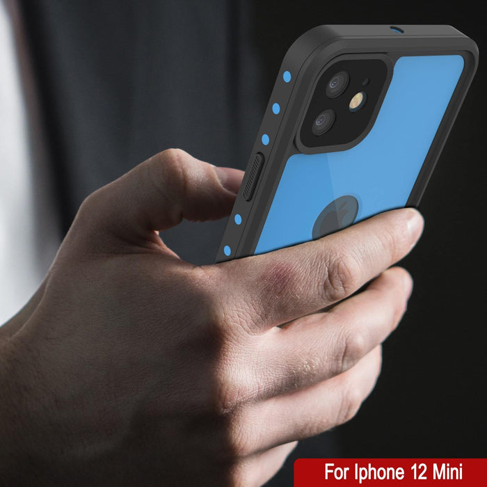 iPhone 12 Mini Waterproof IP68 Case, Punkcase [Light blue] [StudStar Series] [Slim Fit] [Dirtproof] (Color in image: Pink)