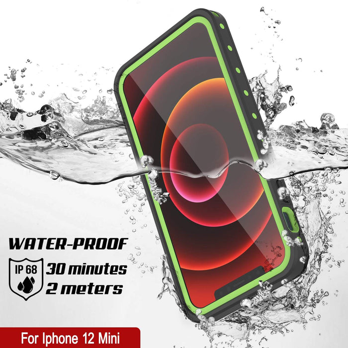 iPhone 12 Mini Waterproof IP68 Case, Punkcase [Light green] [StudStar Series] [Slim Fit] [Dirtproof] (Color in image: Purple)