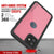 iPhone 12 Mini Waterproof IP68 Case, Punkcase [Pink] [StudStar Series] [Slim Fit] [Dirtproof] (Color in image: Red)