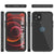 iPhone 12 Mini Waterproof IP68 Case, Punkcase [Black] [StudStar Series] [Slim Fit] (Color in image: Pink)