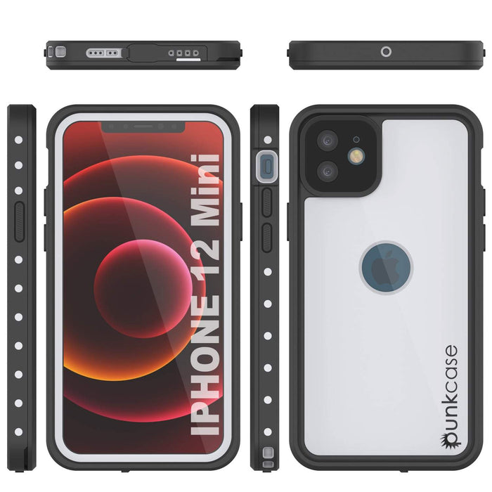 iPhone 12 Mini Waterproof IP68 Case, Punkcase [White] [StudStar Series] [Slim Fit] [Dirtproof] (Color in image: Pink)