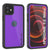 iPhone 12 Mini Waterproof IP68 Case, Punkcase [Purple] [StudStar Series] [Slim Fit] [Dirtproof] (Color in image: Purple)