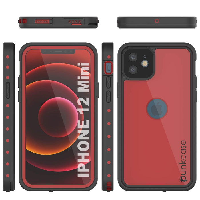 iPhone 12 Mini Waterproof IP68 Case, Punkcase [Red] [StudStar Series] [Slim Fit] (Color in image: Teal)