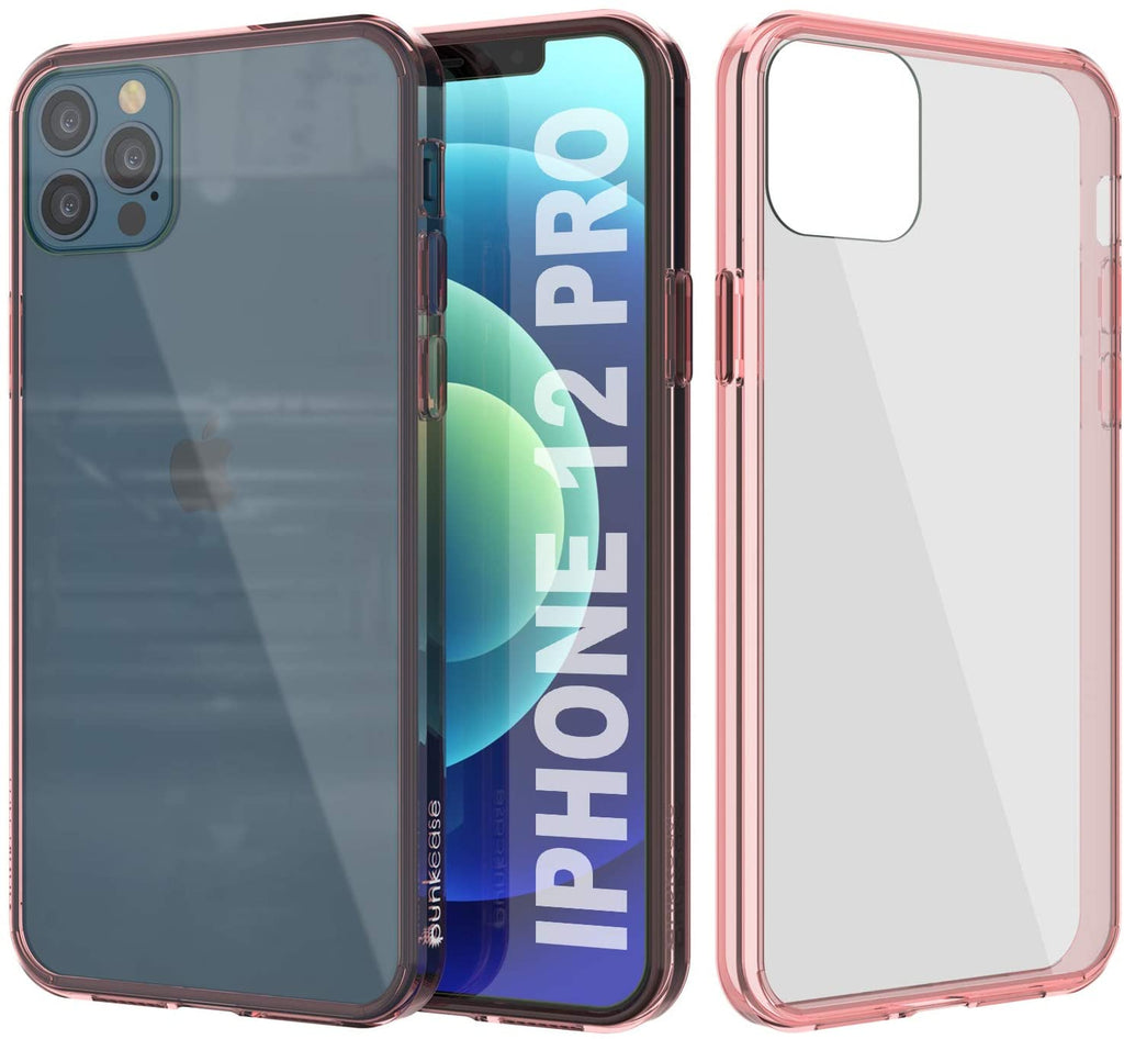 iPhone 12 Pro Case Punkcase® LUCID 2.0 Crystal Pink Series w/ SHIELD Screen Protector | Ultra Fit (Color in image: crystal pink)