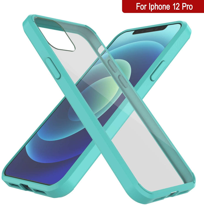 iPhone 12 Pro Case Punkcase® LUCID 2.0 Teal Series w/ PUNK SHIELD Screen Protector | Ultra Fit (Color in image: light blue)
