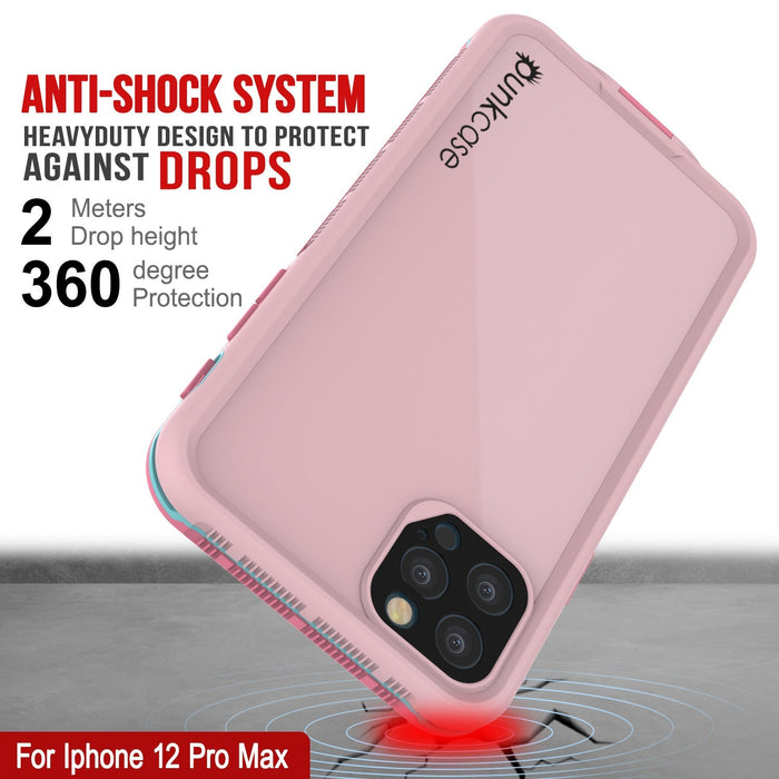 ANT-SHOCK SYSTEM 438 HEAVYDUTY DESIGN TO PROTECT hey AGAINST DROPS Meters Drop height 36 Preecton y For Iphone 12 Pro Max (Color in image: Black)