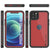 iPhone 12 Pro Max Waterproof IP68 Case, Punkcase [Red] [StudStar Series] [Slim Fit] (Color in image: Teal)