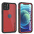 iPhone 12 Pro Max Waterproof IP68 Case, Punkcase [Red] [StudStar Series] [Slim Fit] (Color in image: Red)