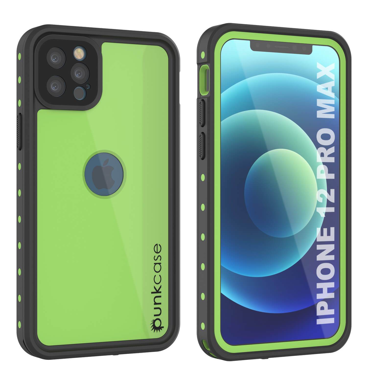 iPhone 12 Pro Max Waterproof IP68 Case, Punkcase [Light green] [StudStar Series] [Slim Fit] [Dirtproof] (Color in image: Light Green)