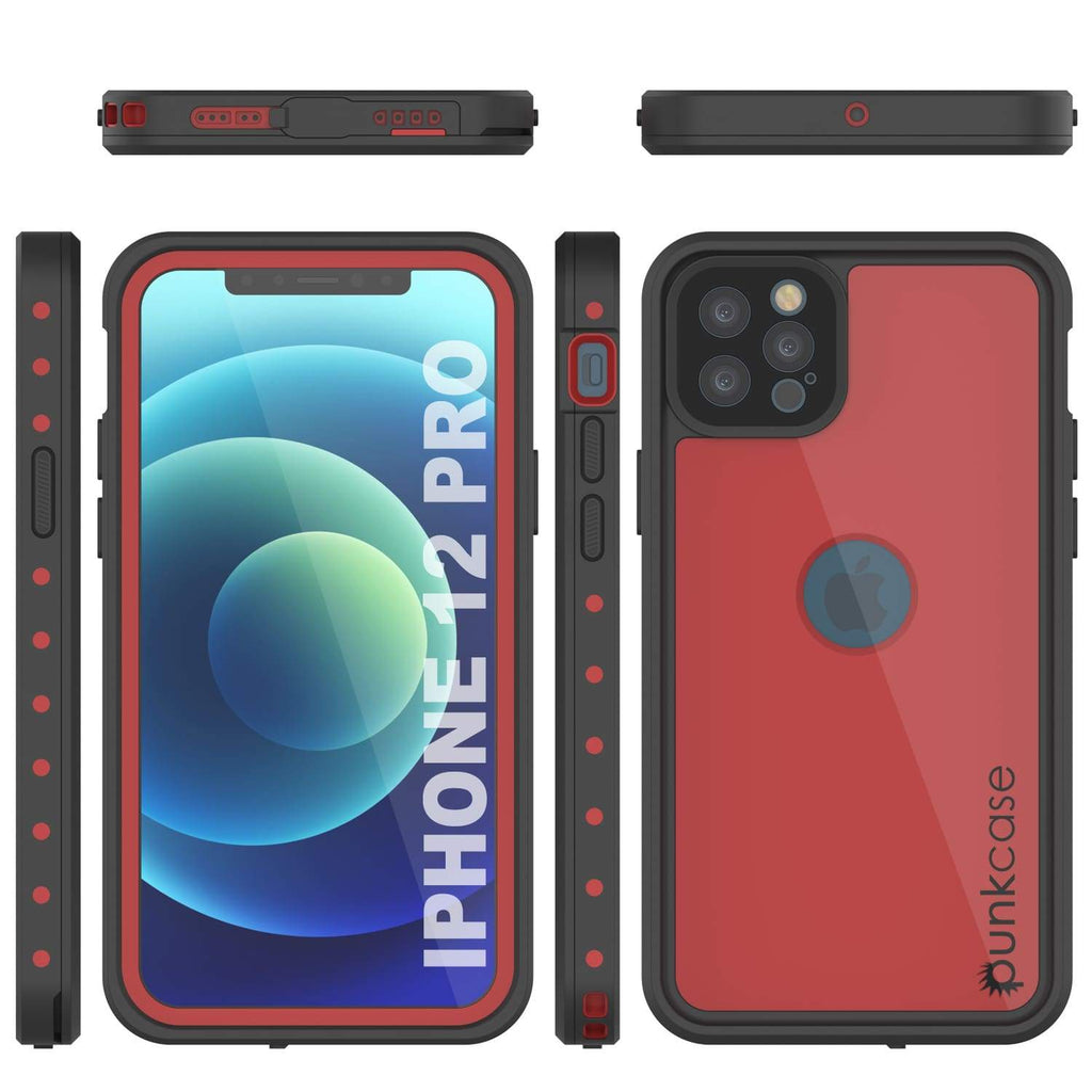 iPhone 12 Pro Waterproof IP68 Case, Punkcase [Red] [StudStar Series] [Slim Fit] (Color in image: Teal)