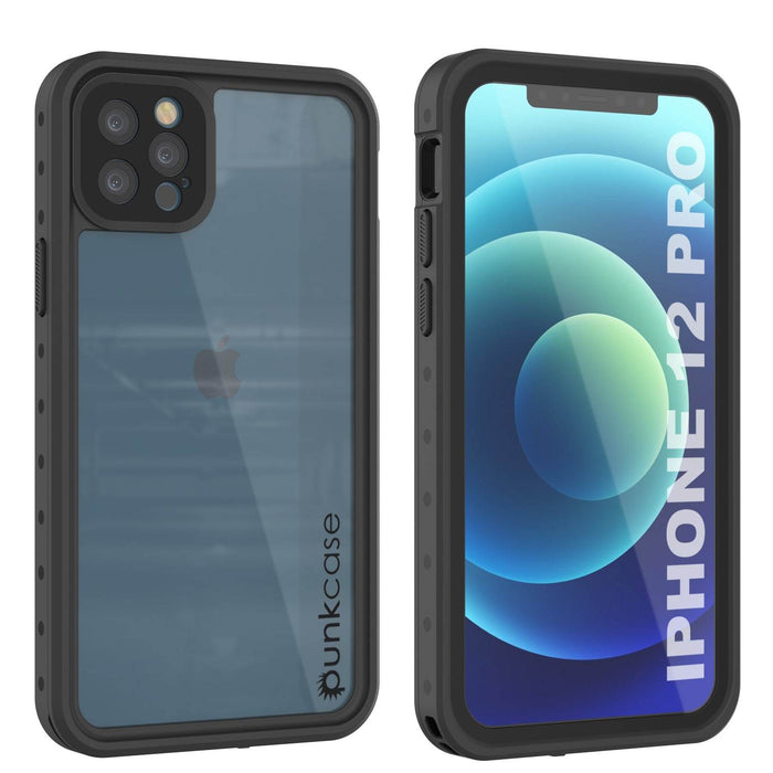 iPhone 12 Pro Waterproof IP68 Case, Punkcase [Clear] [StudStar Series] [Slim Fit] [Dirtproof] (Color in image: Clear)