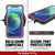 iPhone 12 Pro Waterproof IP68 Case, Punkcase [Pink] [StudStar Series] [Slim Fit] [Dirtproof] (Color in image: Light Blue)
