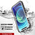 iPhone 12 Pro Waterproof IP68 Case, Punkcase [White] [StudStar Series] [Slim Fit] [Dirtproof] (Color in image: Black)